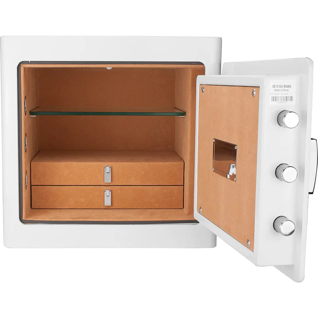 Barska 1.01 cu. ft. Keypad Fireproof Jewelry Safe - White