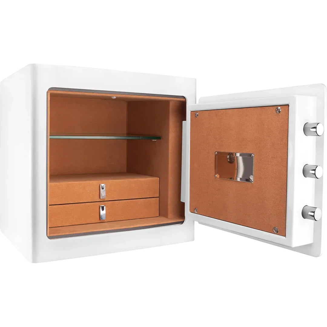 Barska 1.01 cu. ft. Keypad Fireproof Jewelry Safe - White