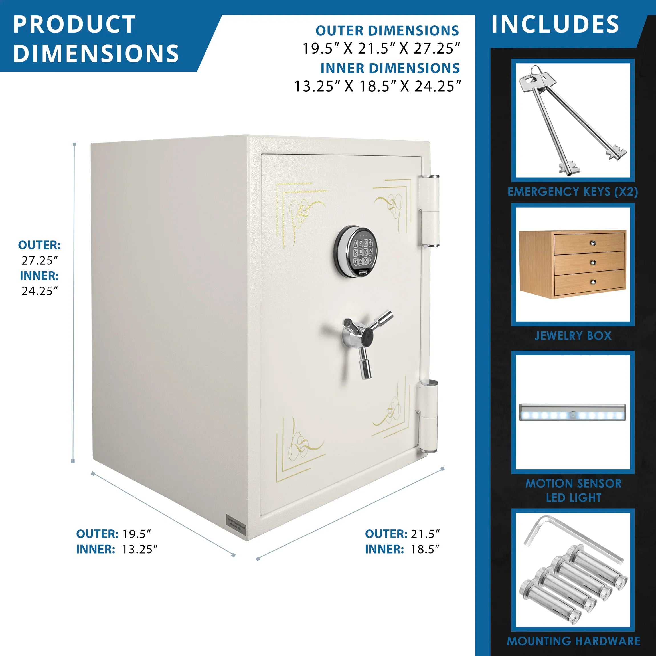 Barska 2.75 cu. ft. Keypad Fireproof Jewelry Safe