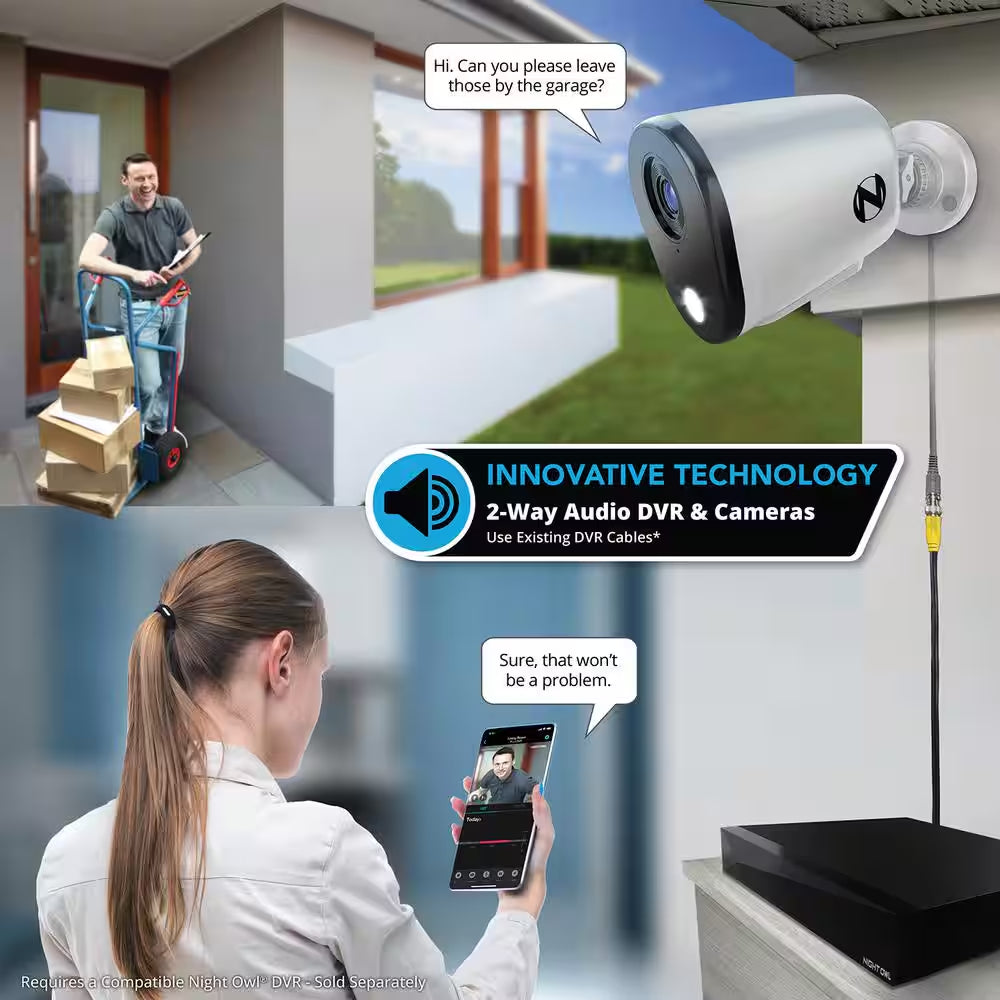 4K Wired Indoor/Outdoor Spotlight Security Cameras with 2-Way Audio (4-Pack)