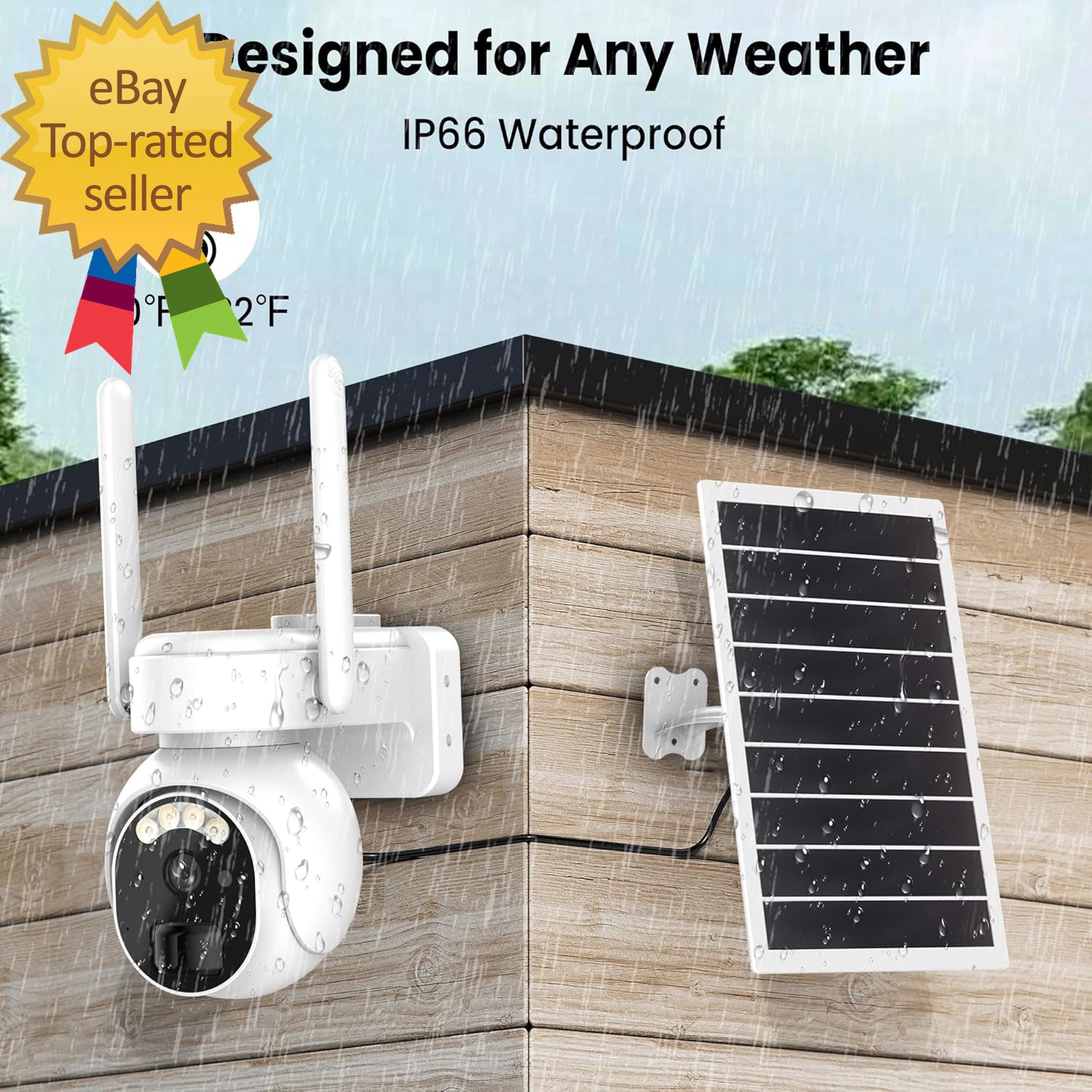 4G LTE Security Cameras Wireless Outdoor 2K Solar Cellular Security Camera No Wi