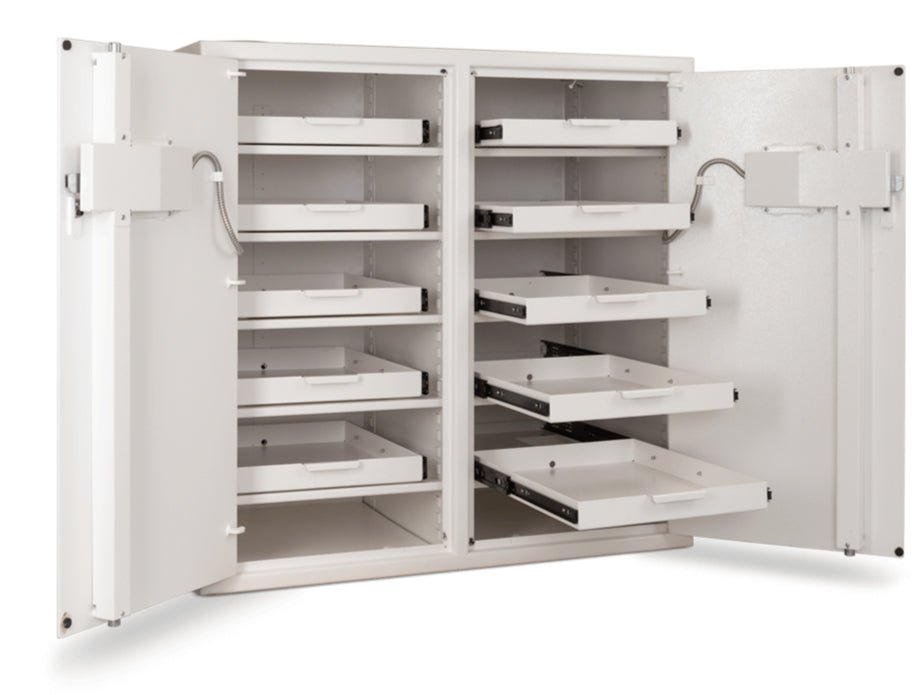 AMSEC NARCO3839 Double-Door Narcotics Pharmacy Safe (10 Roll-Out Trays)