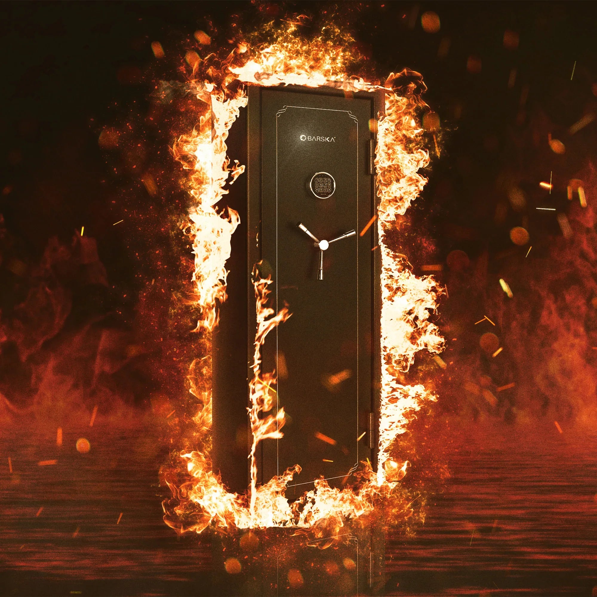 Barska FV1000 FireVault Fireproof Keypad Safe (14-Gun Capacity)