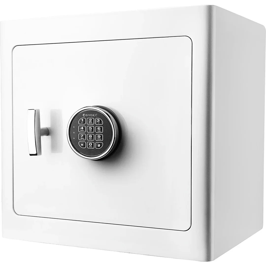 Barska 1.01 cu. ft. Keypad Fireproof Jewelry Safe - White
