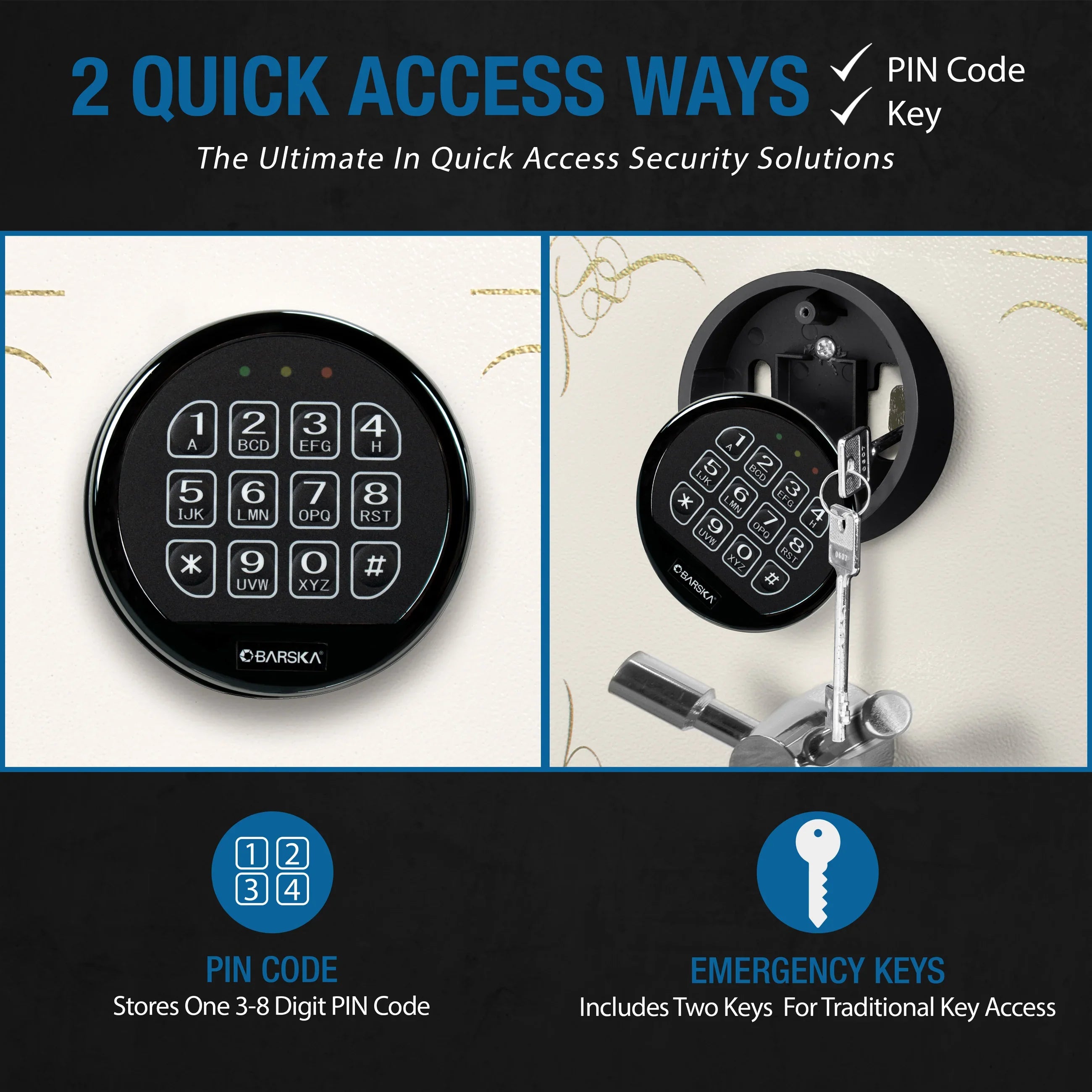 Barska 1.91 cu. ft. Keypad Fireproof Jewelry Safe