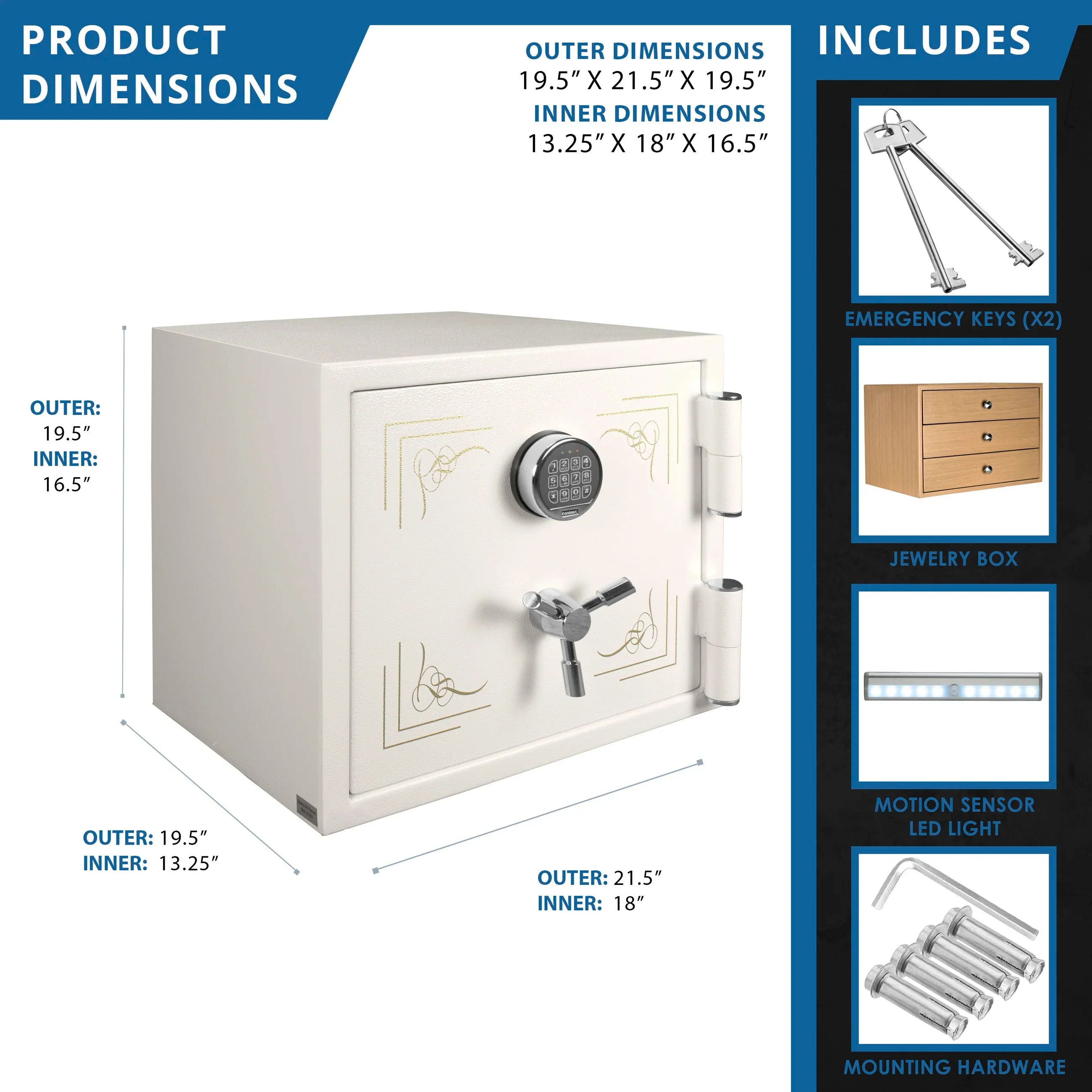 Barska 1.91 cu. ft. Keypad Fireproof Jewelry Safe